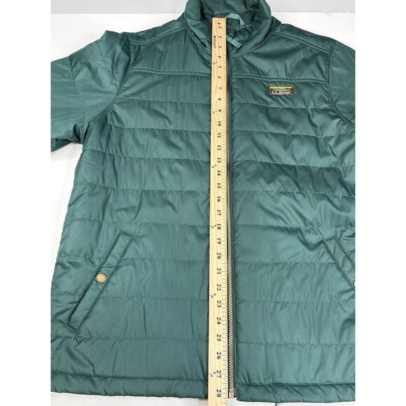 LL Bean Mountain Classic Puffer Jacket Men’s L Reg Green Full Zip Lightweight - Picture 9 of 13